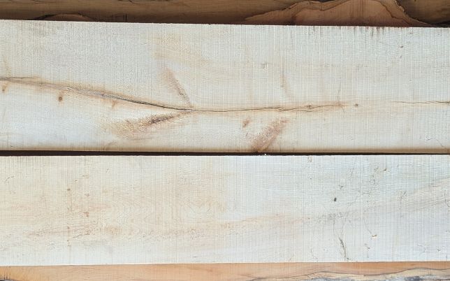 Two stacked pale boards